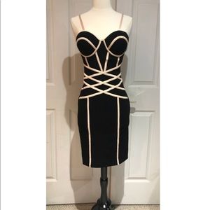 NEW Black Bustier Cocktail Dress
